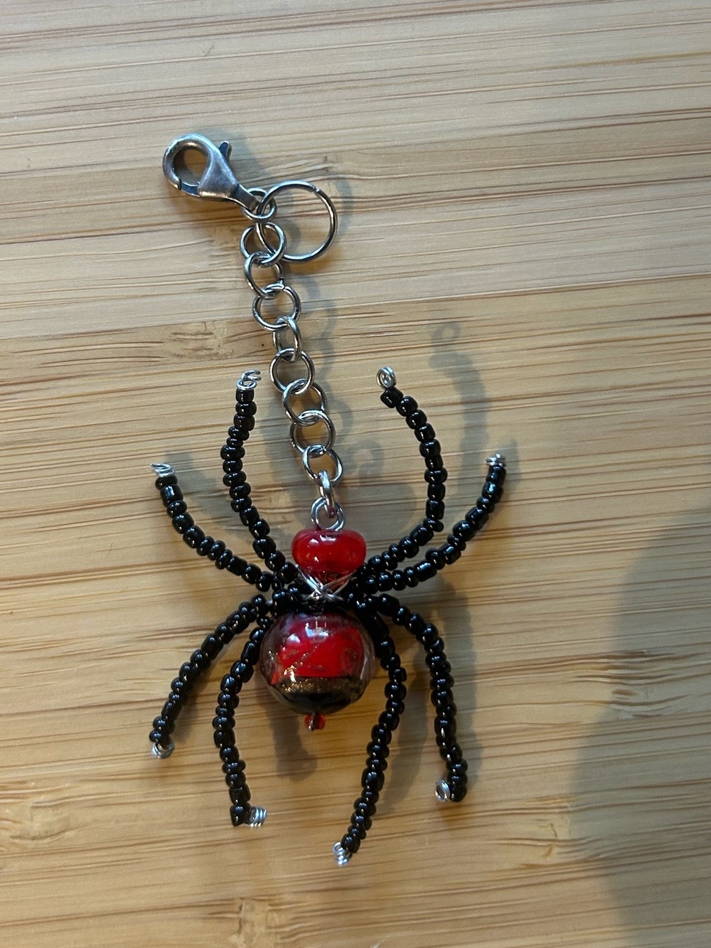 beaded spider charm